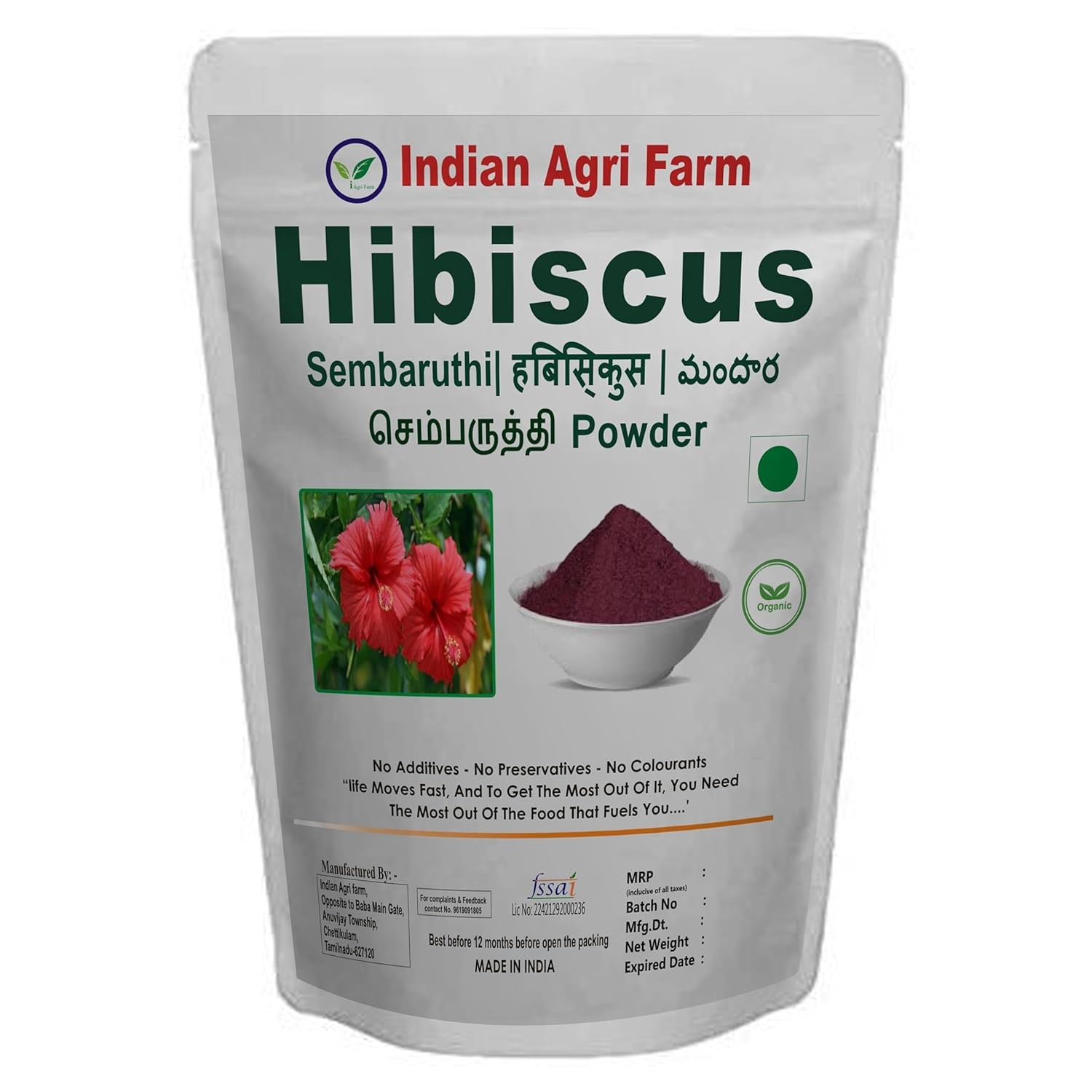 Hibiscus Flower Powder -1 Kg - For Hair Pack, Hair Oil, Face Pack