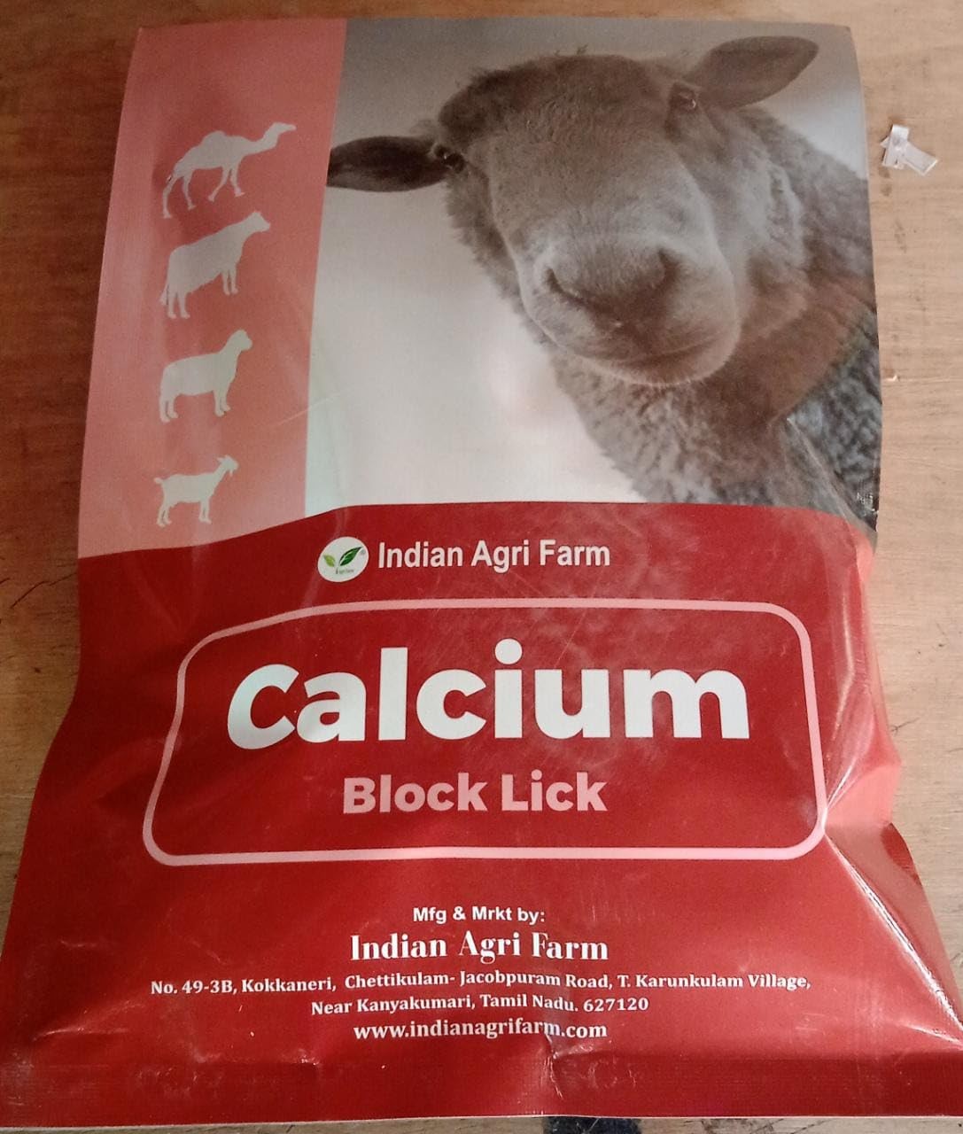 Calcium Block Pack of 1 Animal Lick for Cow Goat and Sheep-1kg
